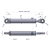 Cylinder hydrauliczny - siłownik dwustronny CJ2F80/45/500 Waryński