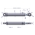 Cylinder hydrauliczny - siłownik dwustronny (7210120053. CJ2*63/36*320z+KT2) chwytak TUR Waryński