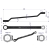 Klucz oczkowy odsadzony 13 x 17 mm. CrV standard ASME B107.9 Waryński