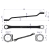 Klucz oczkowy odsadzony 25 x 28 mm. CrV standard ASME B107.9 Waryński