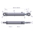 Cylinder hydrauliczny - siłownik dwustronny  CJ2F-40/22/160 Waryński