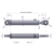 Cylinder hydrauliczny - siłownik dwustronny wspomagania układu kierowniczego (SMT2CJ.50.28.300; 88276909) C-385 6-cyl. Waryński