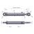 Cylinder hydrauliczny - siłownik dwustronny CJ2F80/45/320 Waryński