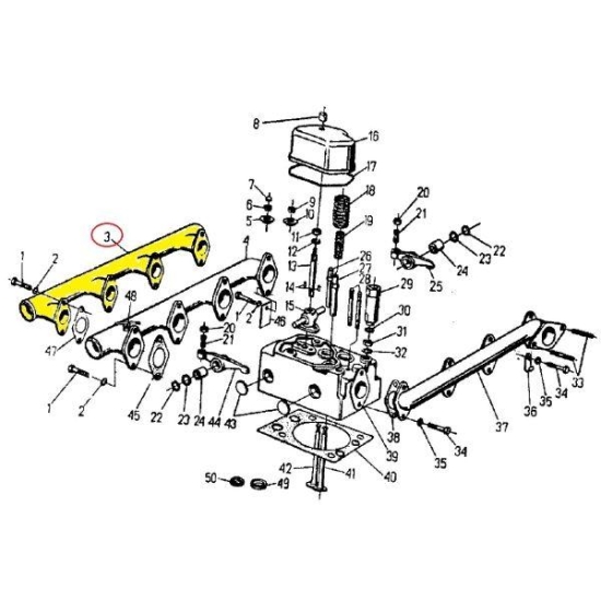 Rura wody 40010501 C-360/Zetor