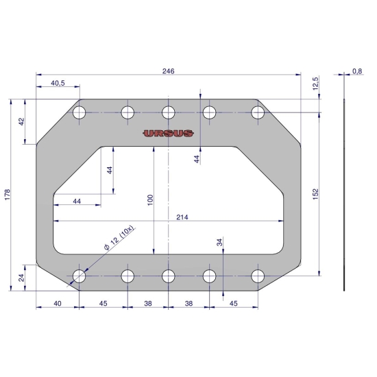 Uszczelka obudowy skrzyni przedni napęd krążelit 0.8mm Zetor ( sprzedawane po 10 ) ORYGINAŁ URSUS