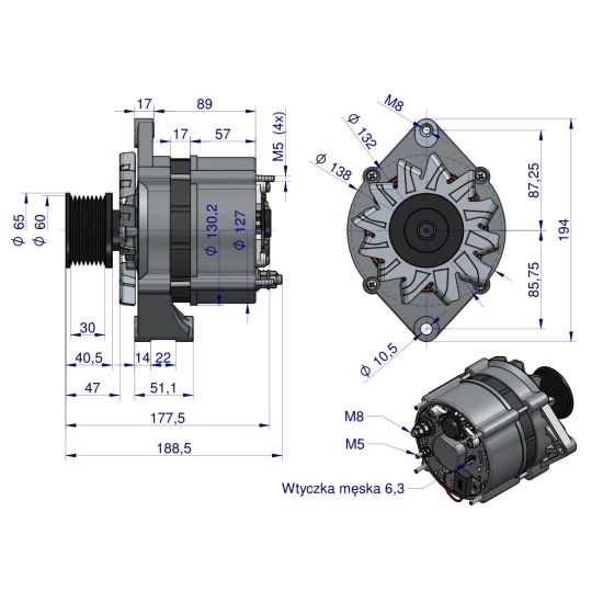 Alternator LRA01943 Nowy Typ EXPOM KWIDZYN eu