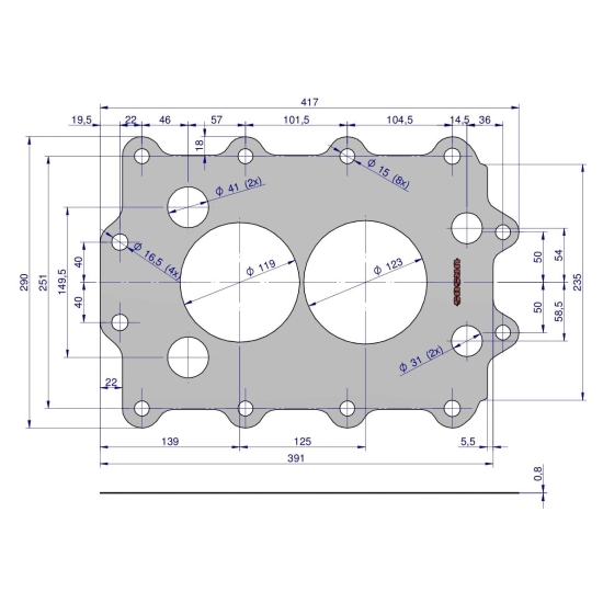 Uszczelka skrzyni biegów krążelit 0.8mm C-360 Zetor ( sprzedawane po 5 ) ORYGINAŁ URSUS