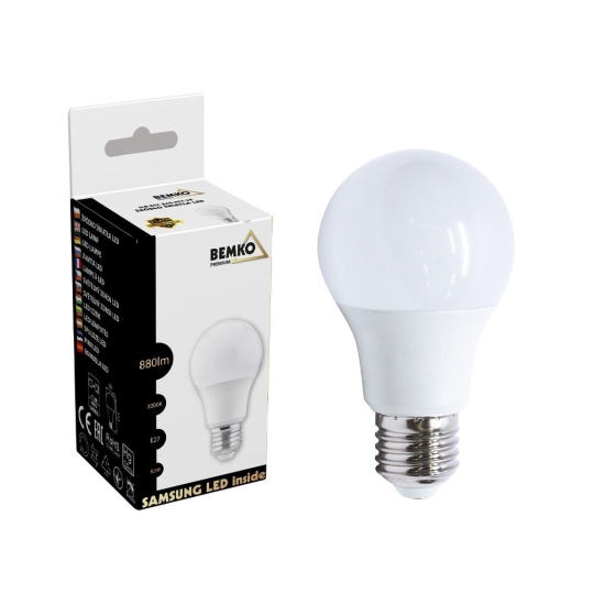 Żarówka LED (SAMSUNG LED) 230V E27 A60 9.5W 880LM 3000K barwa ciepła (sprzedawane po 10)