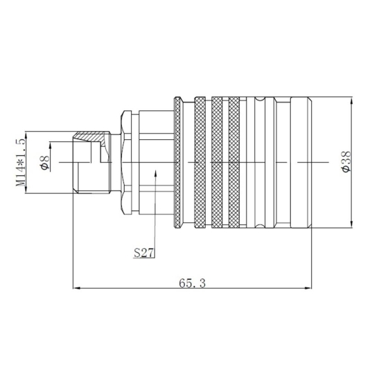 Szybkozłącze hydrauliczne gniazdo EURO M14x1.5 GZ Push-pull (9100814G) VOIMA