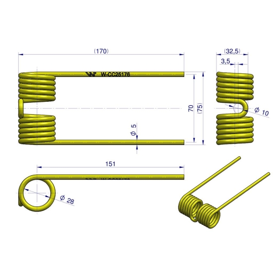 Palec podbieracza zastosowanie John Deere CC25176 Waryński