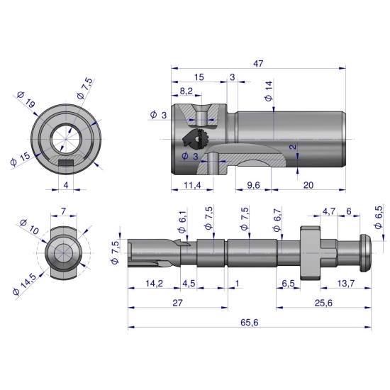 Element tłoczący pompy wtryskowej  132x58x92 C-330 FPE17A-7.5 ORYGINAŁ URSUS