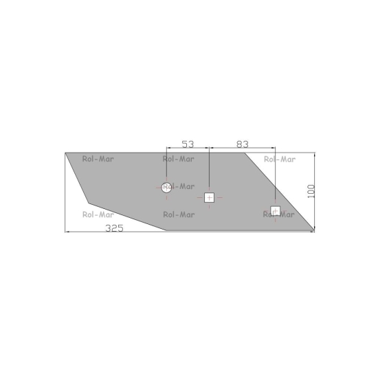 Dłuto, nakładka lemiesza prawa Lemken BU Vulcan pasuje śruba M12X35PL - 2 szt.