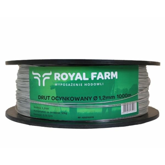 Drut (szpula) do pastucha 1000m ocynkowany fi 1.2 mm ROYAL FARM RM-105010019