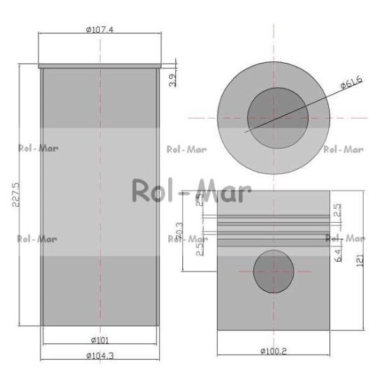 Zestaw naprawczy silnika RM-U5MK0124, 3638885M91, 3638888M91 A4.248 (839079) Massey Ferguson/Perkins