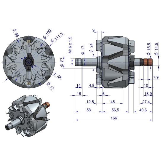 Wirnik alternatora 0123510074EX Nowy Typ EXPOM KWIDZYN eu