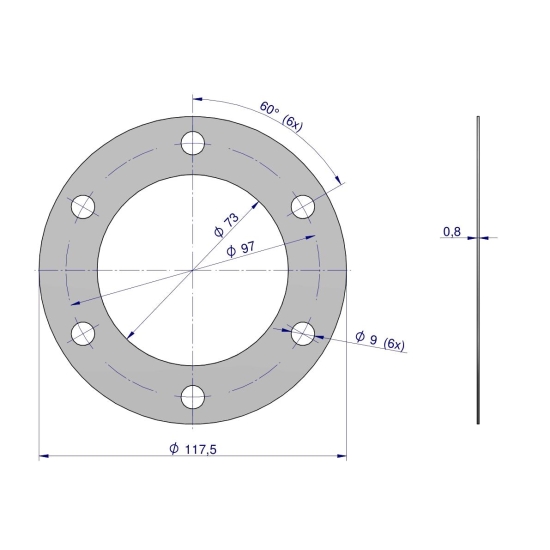 Uszczelka pokrywy WOM krążelit 0.8mm C-330 ( sprzedawane po 10 ) ORYGINAŁ URSUS