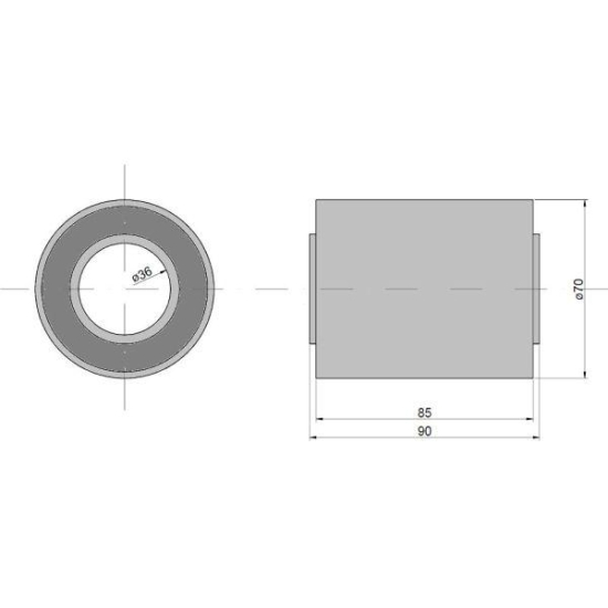 Tuleja gumowa 36x70x90 Claas