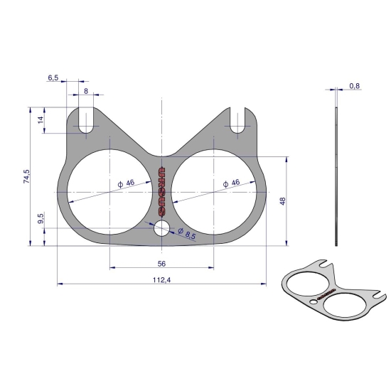 Uszczelka kolektora ssącego (okular) krążelit 0.8mm C-330 ( sprzedawane po 10 ) ORYGINAŁ URSUS