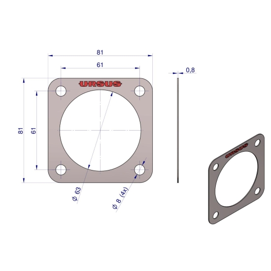 Uszczelka termostatu krążelit 0.8mm Zetor ( sprzedawane po 10 ) ORYGINAŁ URSUS