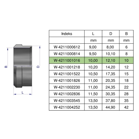 Pierścień zacinający hydrauliczny (DPR10L/S) 10L/10S Waryński ( sprzedawane po 20 )