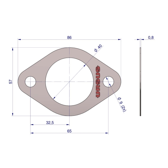 Uszczelka kolektora ssącego 950526 krążelit 0.8mm C-360 Zetor ( sprzedawane po 10 ) ORYGINAŁ URSUS