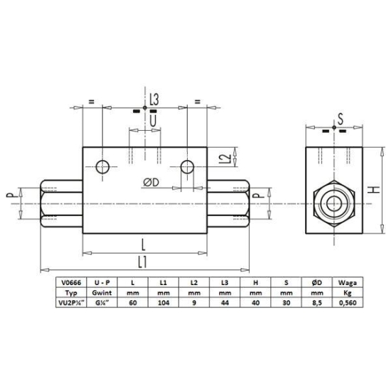 Zawór alternatywny 1/4