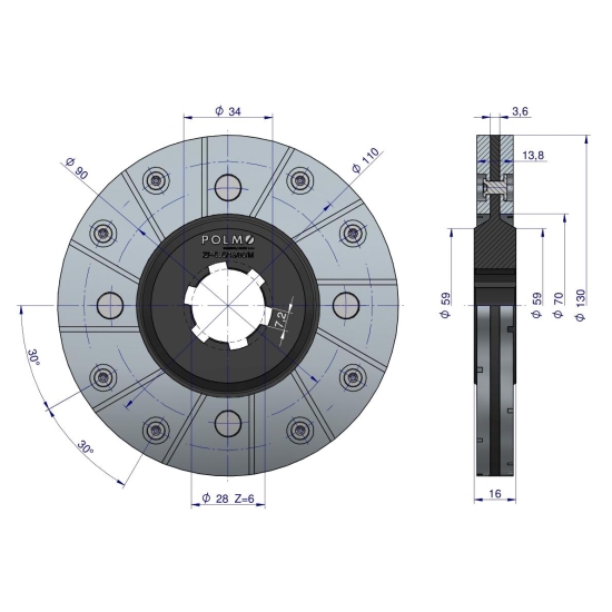 Tarcza hamulca mała 5040240760 Bizon POLMO