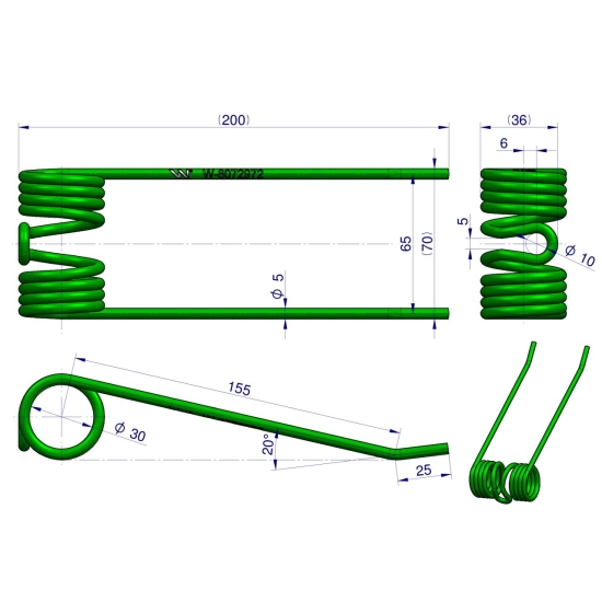 Palec podbieracza zastosowanie Claas 8072972 Waryński