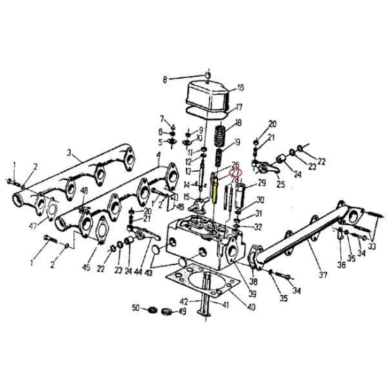 Prowadnica zaworu wydechowego C-360