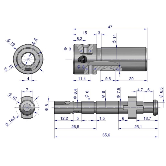 Element tłoczący pompy wtryskowej C-360 FPE8-3A ORYGINAŁ URSUS