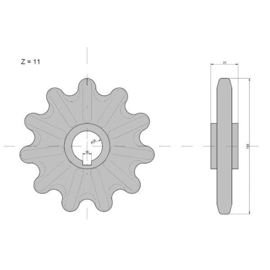 Koło zębate elewatora Z-11, O 35 mm Claas