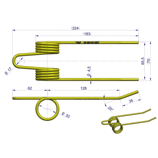 Palec podbieracza zastosowanie NEW HOLLAND 80161367 Waryński