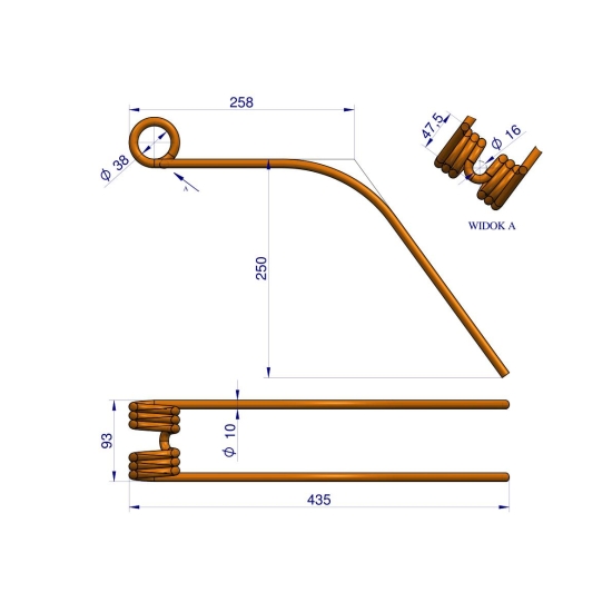 Palec zgrabiarka zastosowanie Niemeyer WARYŃSKI W-600034