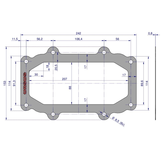 Uszczelka kolumny kierowniczej krążelit 0.8mm C-330 ( sprzedawane po 10 ) ORYGINAŁ URSUS