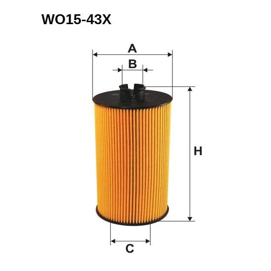 Wkład filtra oleju WO15-43X Sędziszów