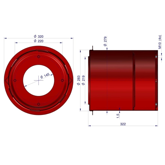 Osłona bębnowa Kosiarka rotacyjna blacha 1.5mm Waryński