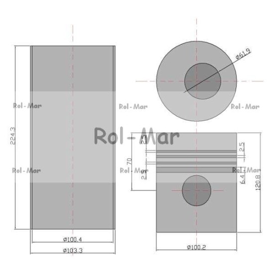 Zestaw naprawczy silnika A4.248 (839079) 742466M1, 747050M91, 747428M91 Massey Ferguson/Perkins