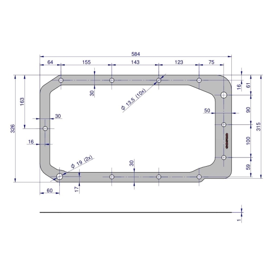 Uszczelka korpusu podnośnika krążelit 1mm C-385 ( sprzedawane po 5 ) ORYGINAŁ URSUS