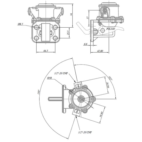 Pompa zasilająca 3118234R91 2641A074 POLMO