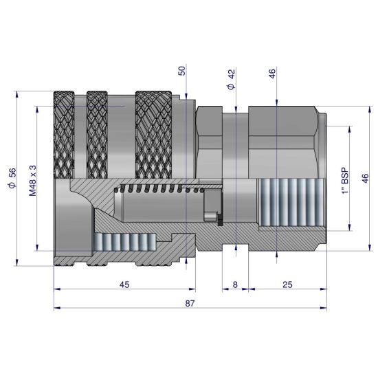 Szybkozłącze hydrauliczne skręcane wtyczka G1