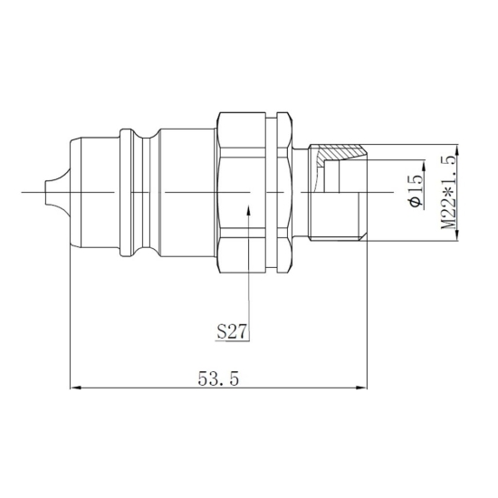 Szybkozłącze hydrauliczne wtyczka EURO M22x1.5 GZ (9100822W) VOIMA