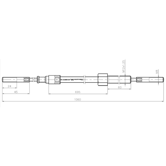 Linka - Hamulec L-1060mm 70112905 ZETOR Waryński