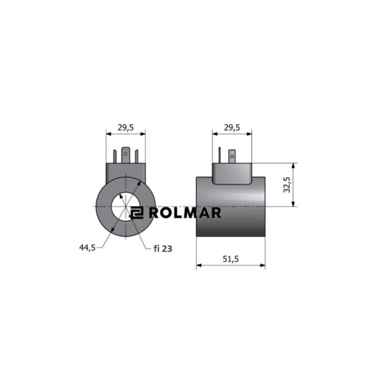 Cewka dzielnika elektrozaworu DVS6/50L, DVS6/50 L/MIN 24V