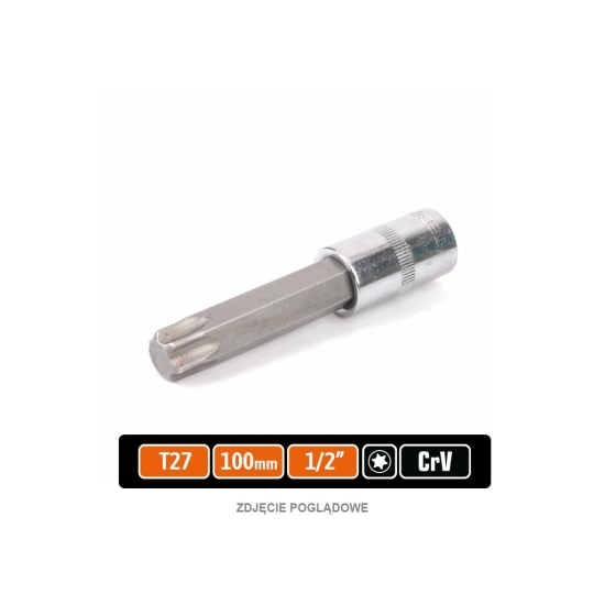 Klucz nasadowy 1/2" z bitem TORX 100 mm/T27 / TEGER