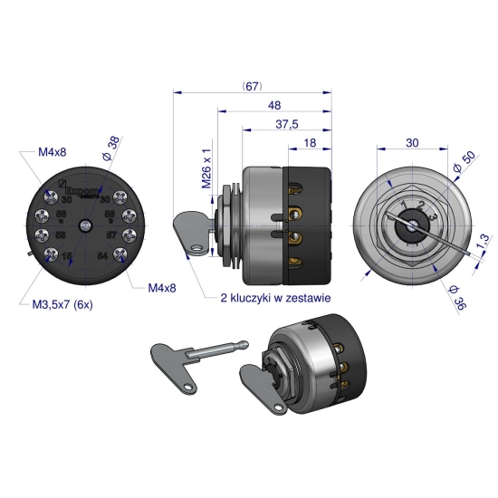Stacyjka z kluczykiem C-330/360/385 EXPOM KWIDZYN eu