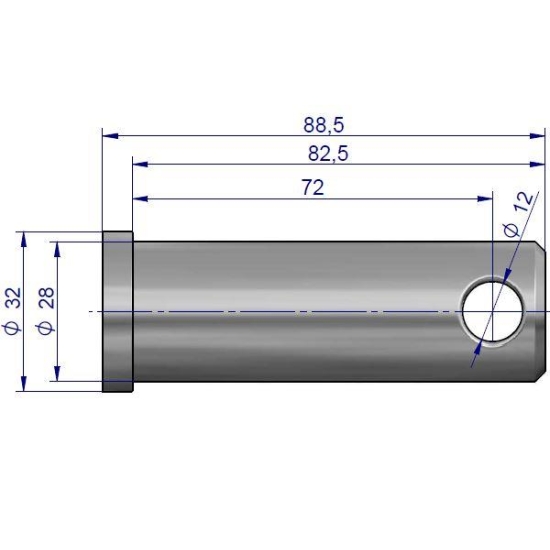 Sworzeń mocowania jarzma 80453072 C-385