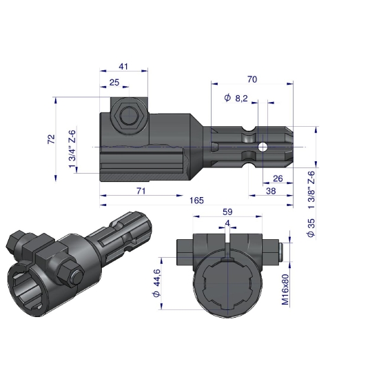 Redukcja adapter na śrubę 1 3/4