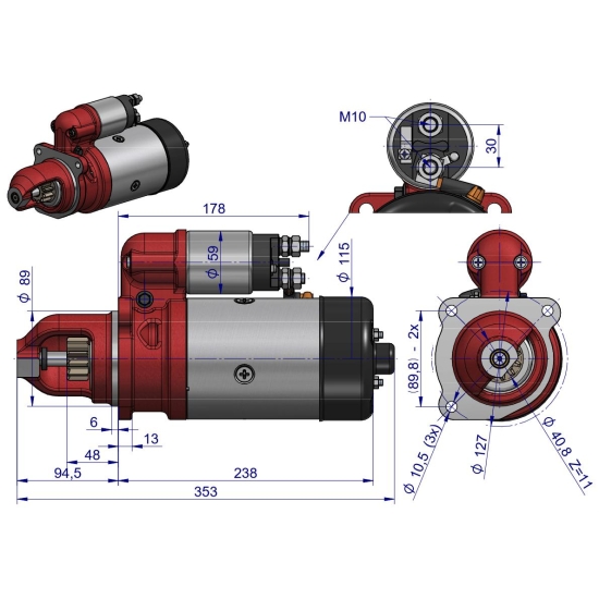 Rozrusznik R10U 24V 4.8kW C-385 EXPOM KWIDZYN eu