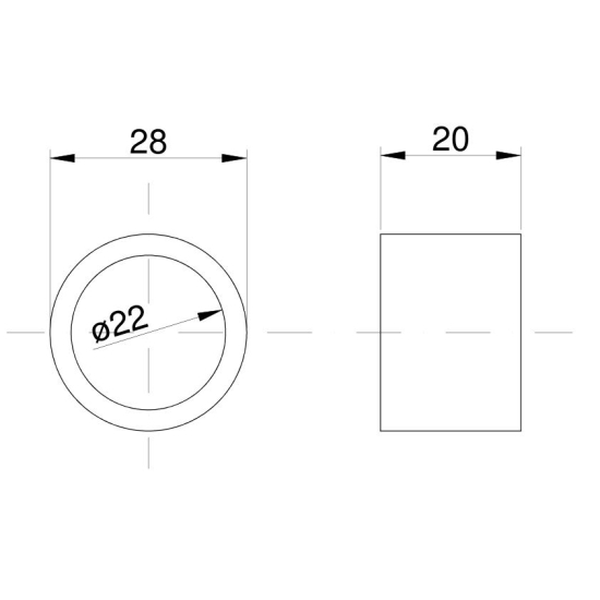 Tuleja widełek przekładni kosy 22x 28x 20 Claas