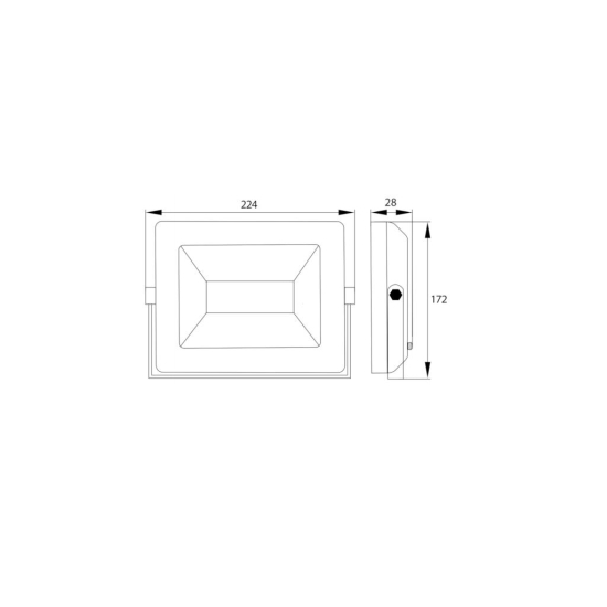 Naświetlacz, Lampa LED SMD 230V 50W 4000K 4280LM IP65 CZARNY